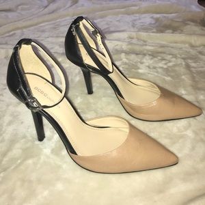 BCBGeneration Leather Ankle Strap Stilettos